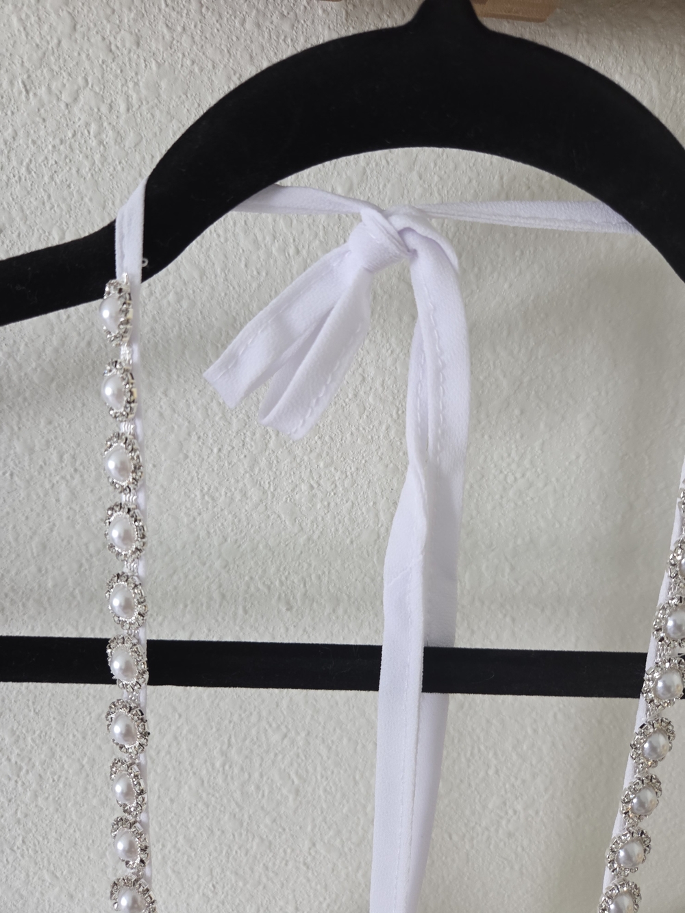 White Beaded V-Neck Maxi Dress - Picture 4 of 6